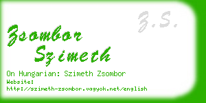 zsombor szimeth business card